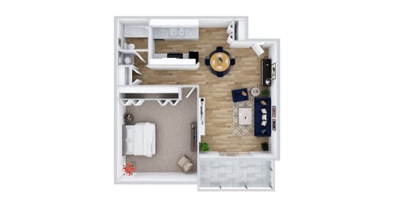 Floor Plan  One Bedroom