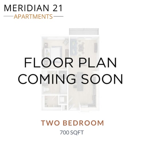 Floor Plan  Two Bedroom, 1 Bath