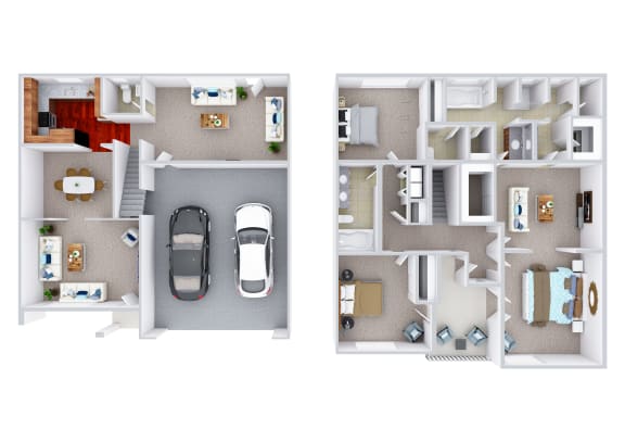 Floor Plan  3 Bedroom 2.5 Bath Large