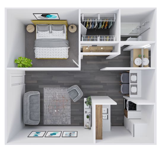 Floor Plan  One Bedroom Large