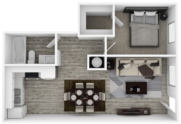 Floor Plan  One Bedroom
