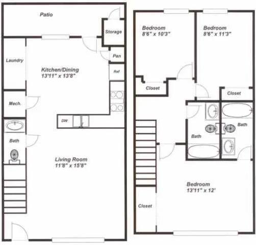 Floor Plan  floor plan photo of the enclave at woodbridge apartments