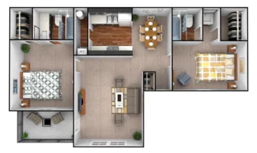 Floor Plan  a floor plan of a house with a bedroom and a living room