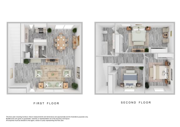 Floor Plan  a floor plan of the first and second floor of a house