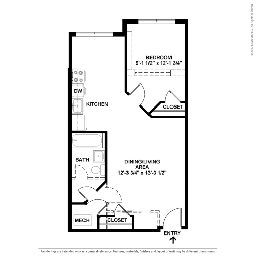 Floor Plan  One Bedroom