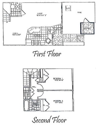Floor Plan  2 BR/ 1 BA