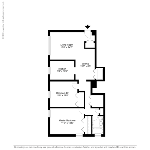 Floor Plan  2 Bedroom