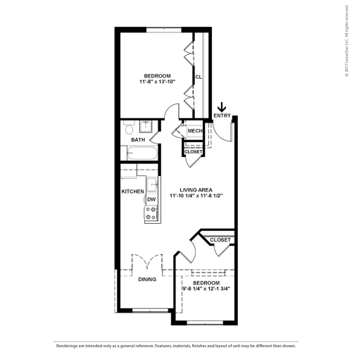 Floor Plan  Two Bedroom