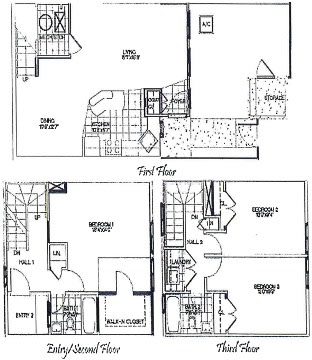 Floor Plan  3 BR/ 2 BA