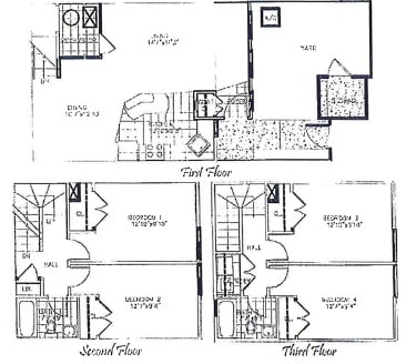Floor Plan  4 BR/ 2 BA