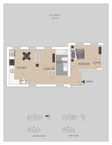 Floor Plan  Van de Vyver, The Abby