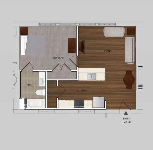 Floor Plan  1 Bedroom