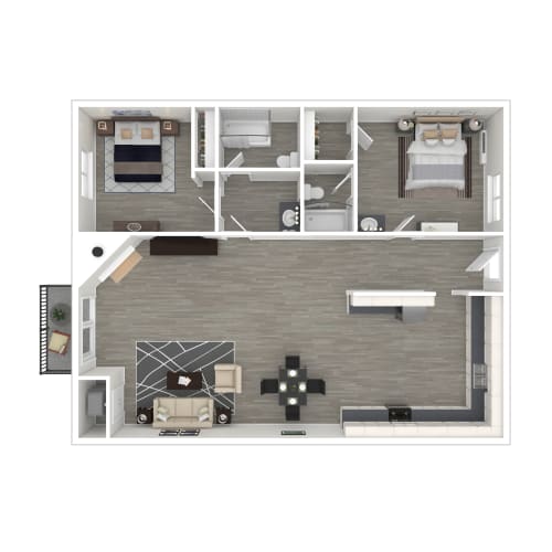 Floor Plan  3D - Floor Plan - (314-307-403)
