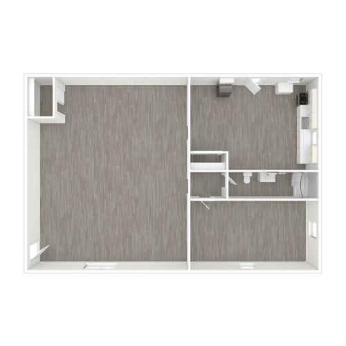 Floor Plan  a floor plan of a bedroom with a bed and a closet
