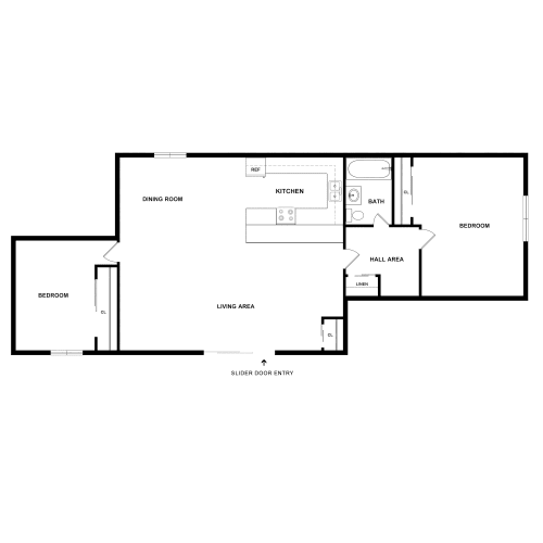 Floor Plan  floor plan of 55 north luxury apartments to rent in the north end of boston
