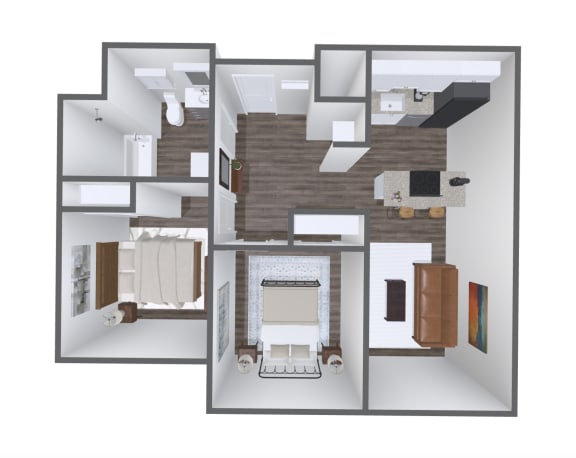 Floor Plan  a796 floor plan  1 bedroom with 2 baths  1192 square feet