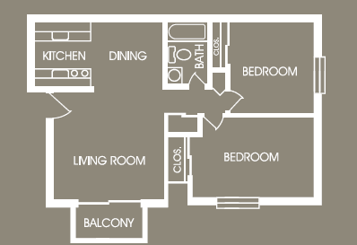 Floor Plan  a floor plan of an apartment with a bedroom and a living room