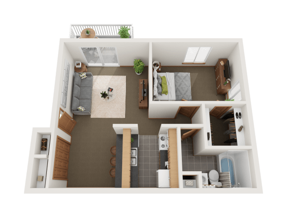 Floor Plan  One Bedroom