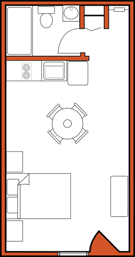 Floor Plan  Centro Studio Home - 1st Floor