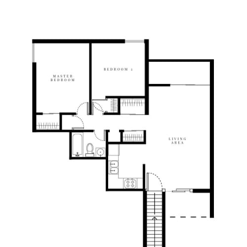 Floor Plan  Two Bedroom