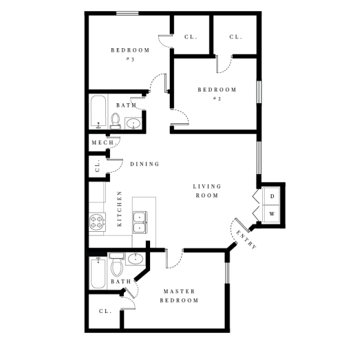 Floor Plan  3 Bedroom