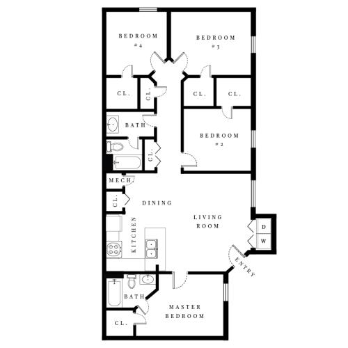 Floor Plan  4 Bedroom