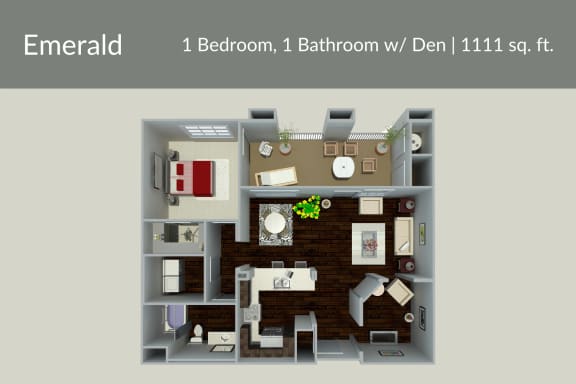 Floor Plan  a hypothetical 3d floor plan of a 1 bedroom  1 bathroom