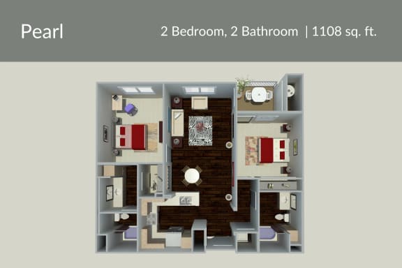 Floor Plan  a 3d floor plan of a 2100 sq ft apartment