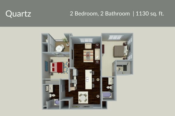 Floor Plan  a 3d floor plan of a sq ft apartment