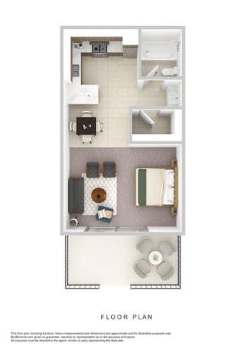 Floor Plan  a 1 bedroom floor plan  villas at spring creek