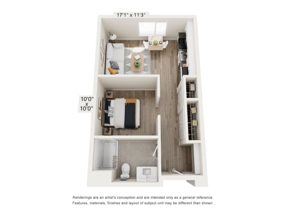 Floor Plan  Studio Apartment