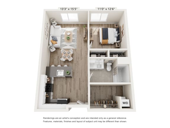 Floor Plan  One Bedroom