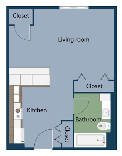 Floor Plan  a floor plan of a room with a closet and a living room