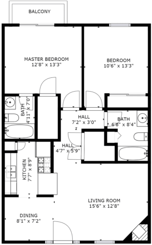 Floor Plan  Floor plan of the B2