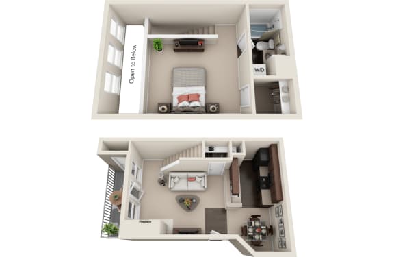 Floor Plan  3D floorplan of A1