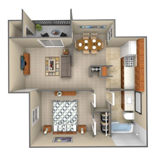 Floor Plan  1-BEDROOM FLOOR PLAN