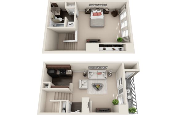 Floor Plan  3D floorplan of A2