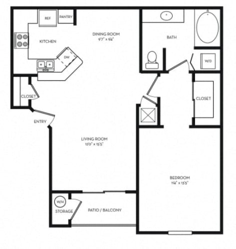 Floor Plan  a schematic diagram of a floor plan of a residence