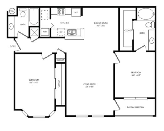 Floor Plan  the plan of the lower level of the house showing the floor plan with the bedrooms