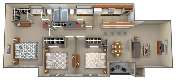 Floor Plan  a floor plan of a 1 bedroom apartment at the crossings at white marsh apartments in white marsh