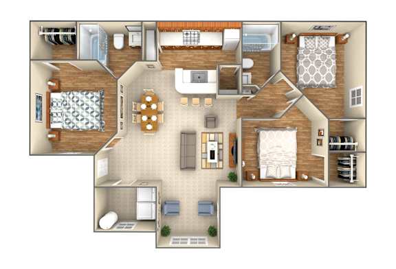 Floor Plan  3-bedroom floor plan
