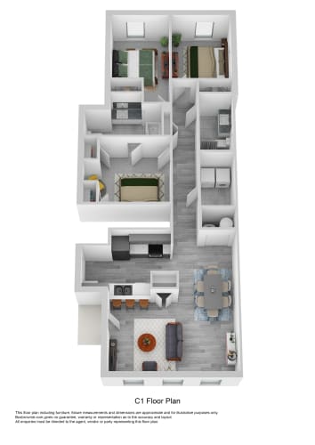 Floor Plan  the cypress floor plan  1 bedroom  1199 sq ft