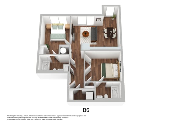 Floor Plan  a floor plan of a 1128 sq ft apartment