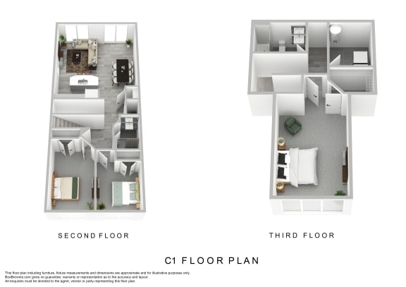 Floor Plan  a schematic of a floor plan and a 2nd floor floor plan with 2 bedrooms