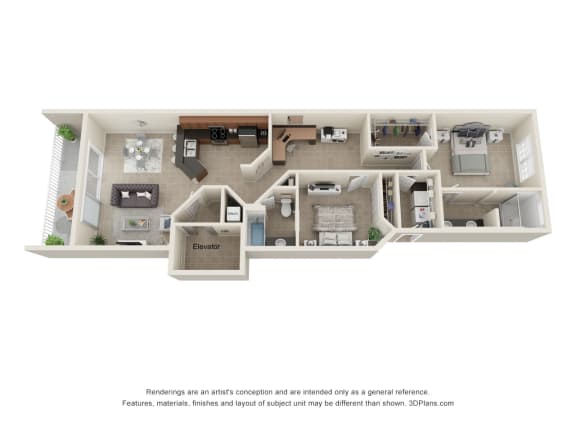 Floor Plan  Belleria 2 bedroom layout