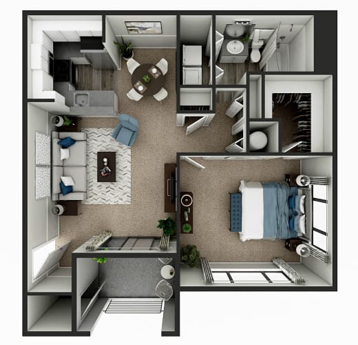 Floor Plan  a floor plan of our studio apartments at the historic electric building in fort worth, tx