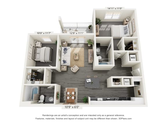 Floor Plan  2 bedroom floor plan layout