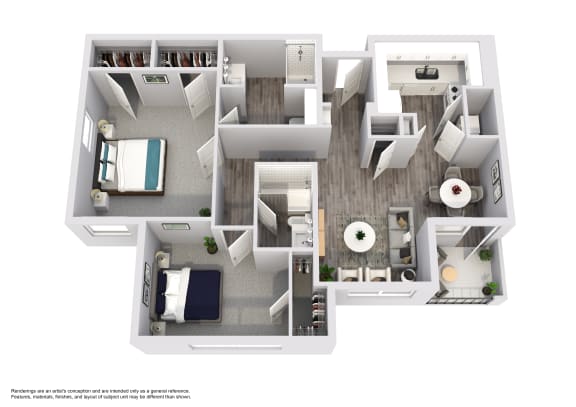 Floor Plan  B2 floorplan, 1025 sq ft.