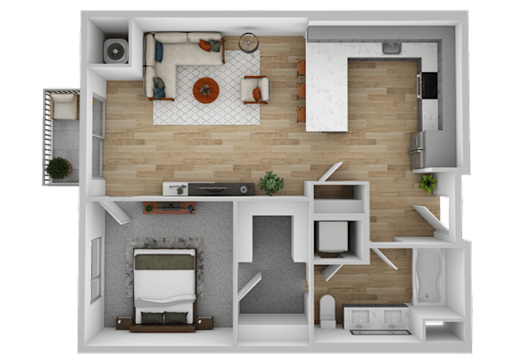 Floor Plan  a layout of a bedroom with a living room and a bathroom