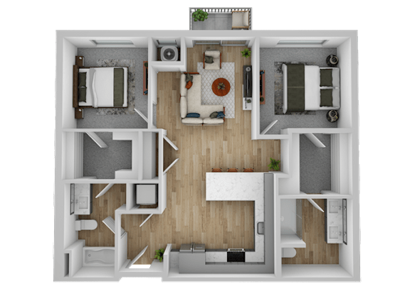 Floor Plan  a layout of a bedroom and living room with wood flooring